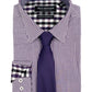 Camisa social masculina Nick Graham Modern Fit e gravata roxa tamanho 15x34x35