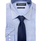 Conjunto de camisa social e gravata Nick Graham Slim Fit Chambray Masculino Azul Tamanho 34X35