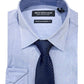Conjunto de camisa social e gravata Nick Graham Slim Fit Chambray Masculino Azul Tamanho 34X35