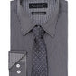 Camisa social masculina Nick Graham Modern Fit e gravata pretas tamanho 32x33