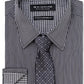Camisa social masculina Nick Graham Modern Fit e gravata pretas tamanho 32x33