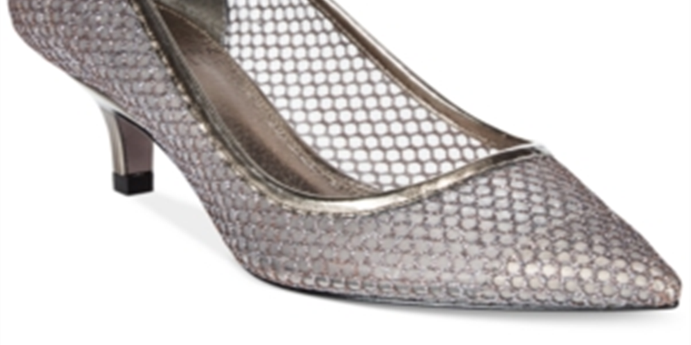 Adrianna Papell Lois Sapatos de Noite Femininos Pretos Tamanho 7M