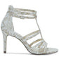 Adrianna Papell Sapatos Femininos Adara Fabric Open Toe Special Dourados Tamanho 8,5 M