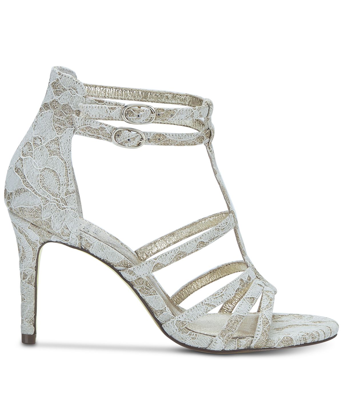 Adrianna Papell Sapatos Femininos Adara Fabric Open Toe Special Dourados Tamanho 8,5 M