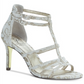Adrianna Papell Sapatos Femininos Adara Fabric Open Toe Special Dourados Tamanho 8,5 M