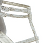 Adrianna Papell Sapatos Femininos Adara Fabric Open Toe Special Dourados Tamanho 8,5 M