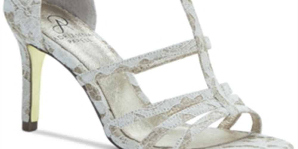 Adrianna Papell Sapatos Femininos Adara Fabric Open Toe Special Dourados Tamanho 8,5 M