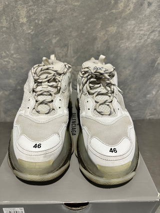 Tênis Balenciaga Triple S Clear Sole Masculino Cano Baixo Branco Tamanho 13