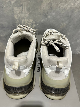 Tênis Balenciaga Triple S Clear Sole Masculino Cano Baixo Branco Tamanho 13