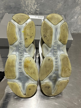 Tênis Balenciaga Triple S Clear Sole Masculino Cano Baixo Branco Tamanho 13