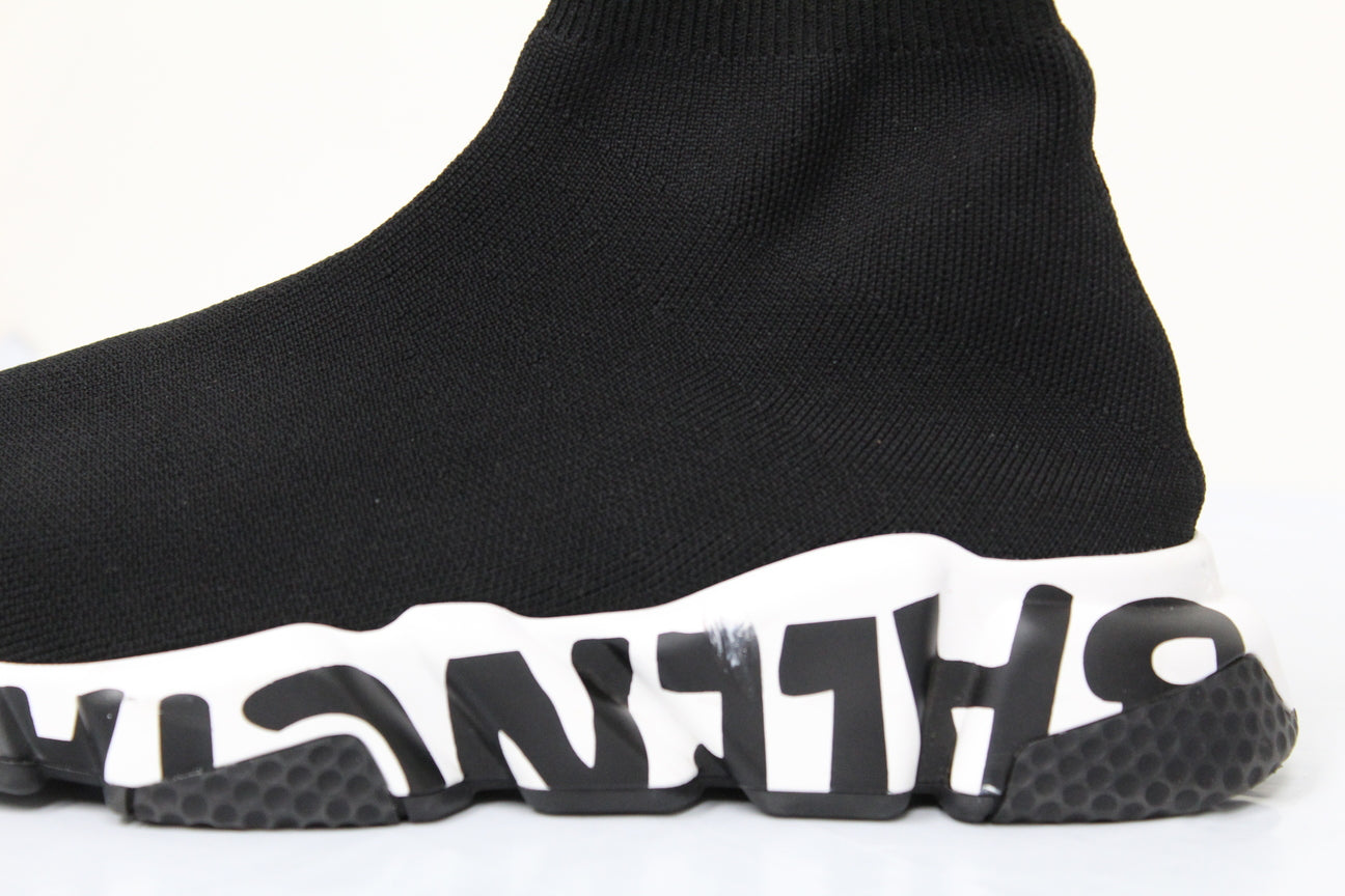 Tênis Balenciaga Mid Speed ​​Sock Feminino Preto Tamanho 8