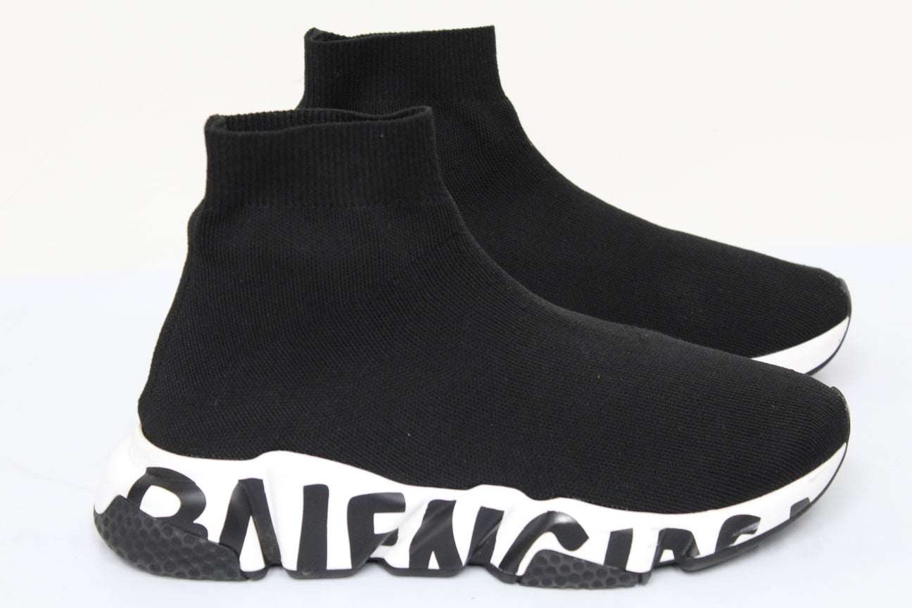 Tênis Balenciaga Mid Speed ​​Sock Feminino Preto Tamanho 8