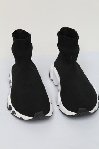 Tênis Balenciaga Mid Speed ​​Sock Feminino Preto Tamanho 8