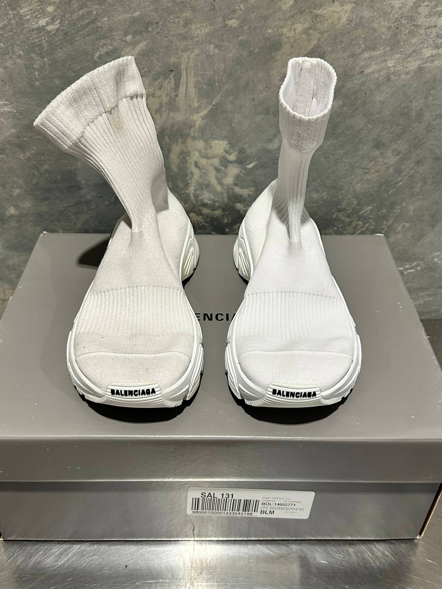 Tênis Balenciaga Speed ​​3.0 Knit Sock Feminino Branco Tamanho 9