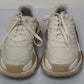 Tênis Balenciaga Triple S com recorte de logotipo feminino, branco, tamanho 7