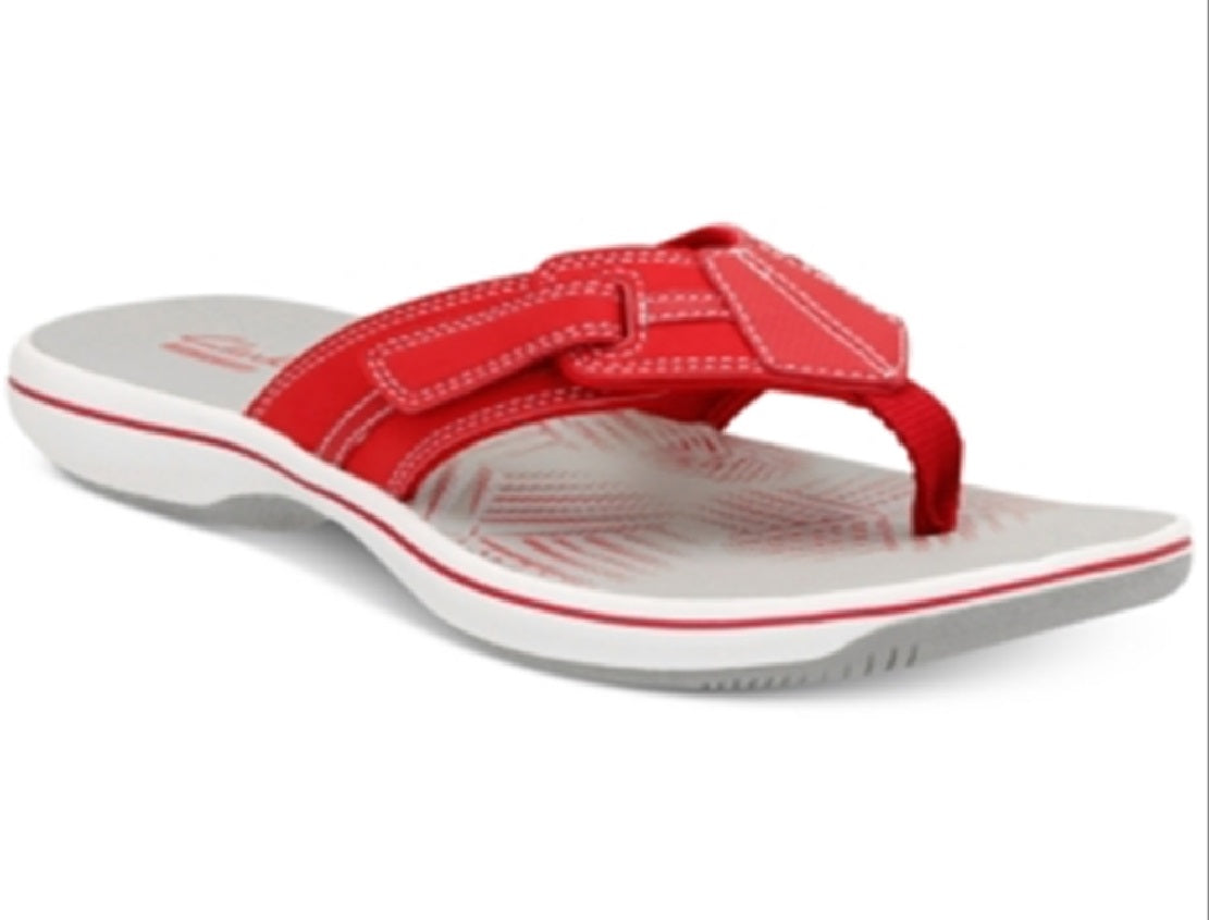 Chinelos Clarks Brinkley Bree Femininos Vermelhos Tamanho 11 M