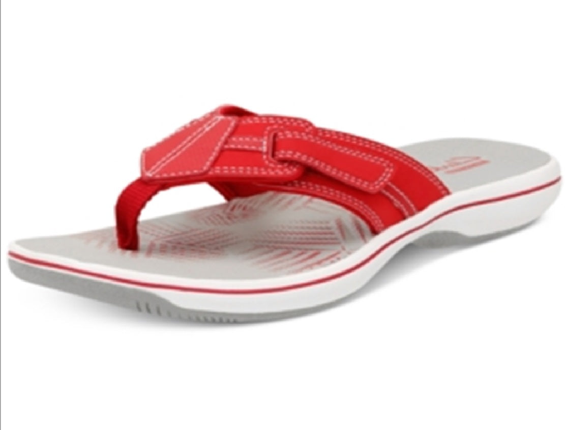 Chinelos Clarks Brinkley Bree Femininos Vermelhos Tamanho 11 M