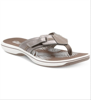 Clarks Women's Brinkley Bree Flip Flops Brown Size 12 M
