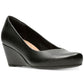Clarks Flores Tulip Wedge Scarpin Feminino Preto Tamanho 6,5 W