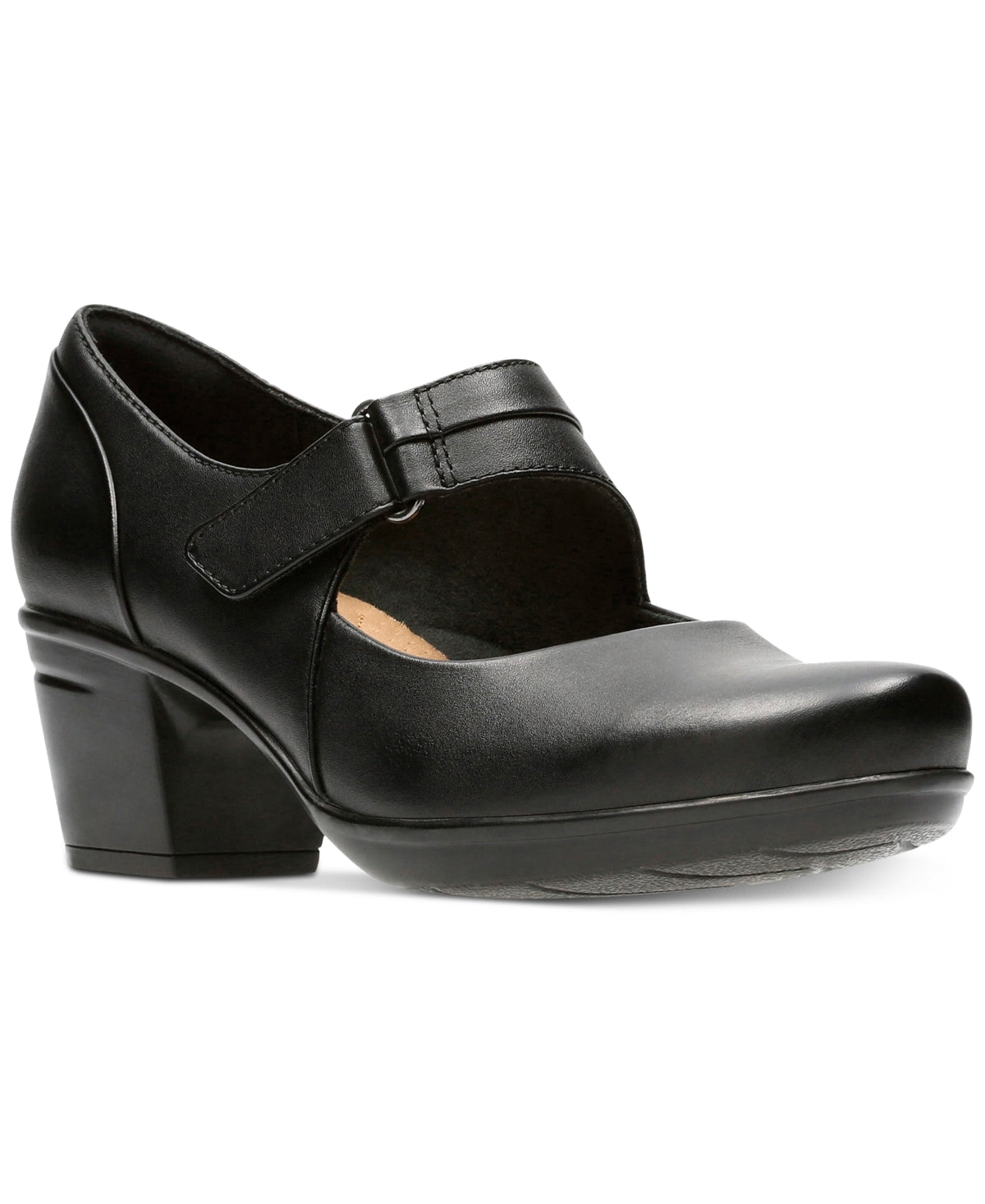 Clarks Emslie Lulin Mary Jane Scarpin Feminino Preto Tamanho 6,5 M