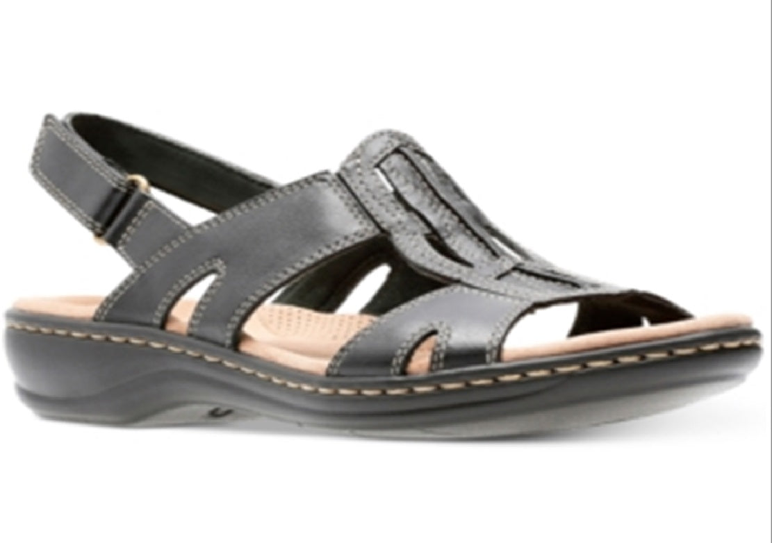 Sandálias Clarks Leisa Skip Femininas Pretas Tamanho 8 M