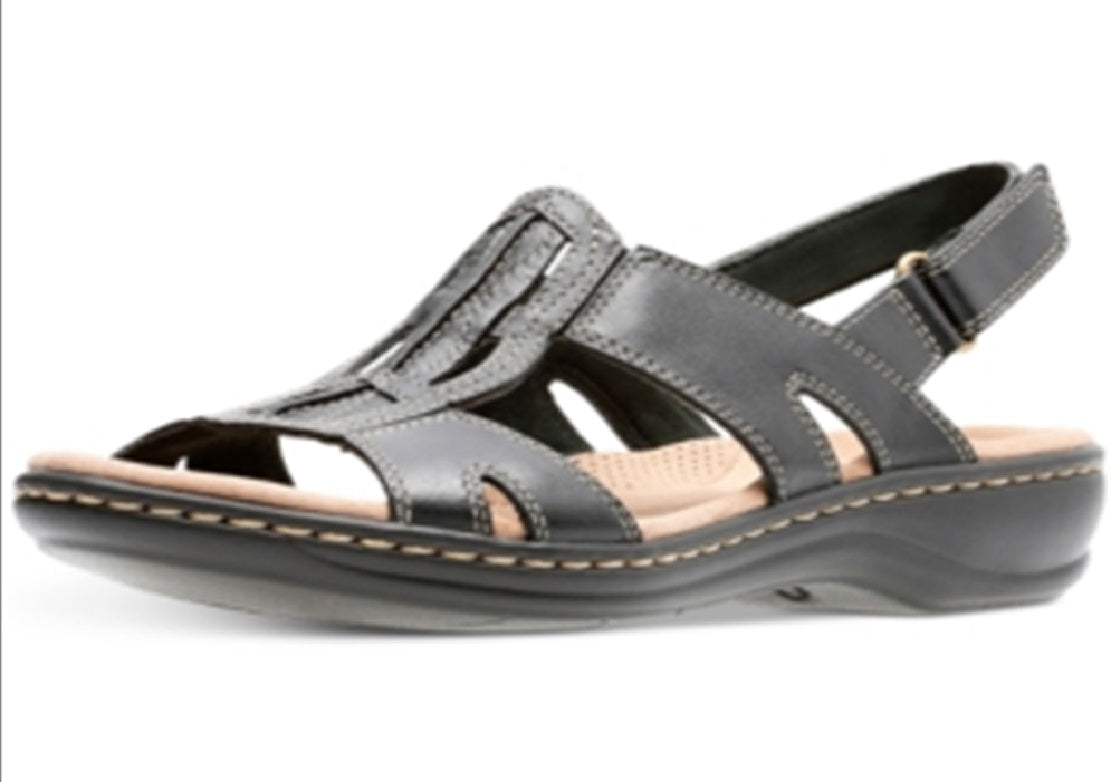 Sandálias Clarks Leisa Skip Femininas Pretas Tamanho 8 M
