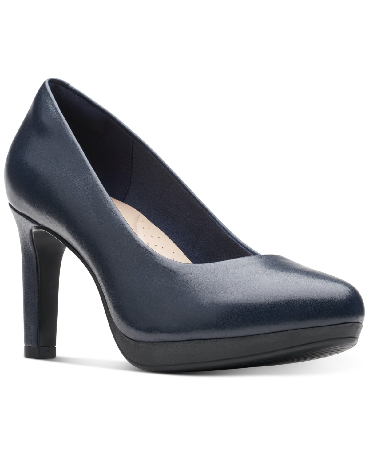 Sapatos sociais Clarks Ambyr Joy femininos, azul, tamanho 8 M