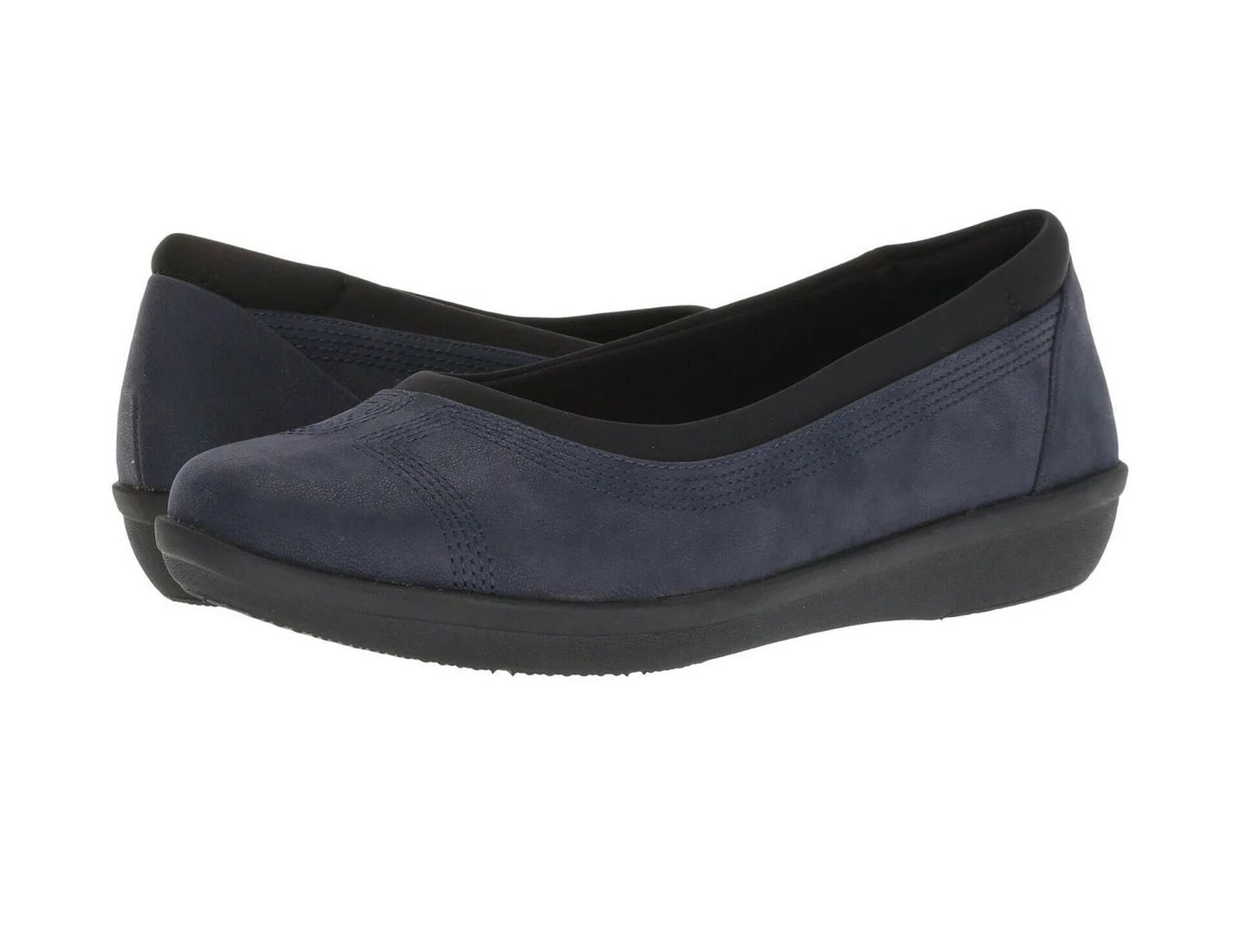 Clarks Mocassim Feminino Slip On Cushion Soft Flats Azul Tamanho 7,5 M