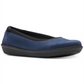 Clarks Mocassim Feminino Slip On Cushion Soft Flats Azul Tamanho 7,5 M