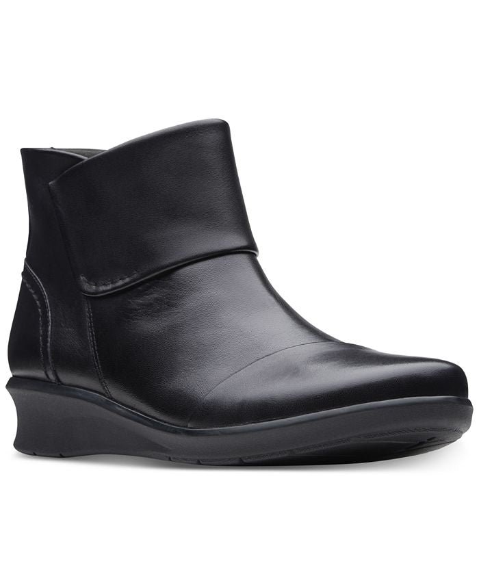 Botas de corrida femininas Clarks Hope, pretas, tamanho 7 M