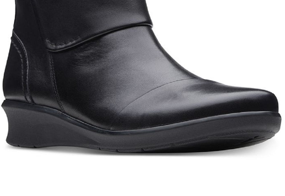 Botas de corrida femininas Clarks Hope, pretas, tamanho 7 M