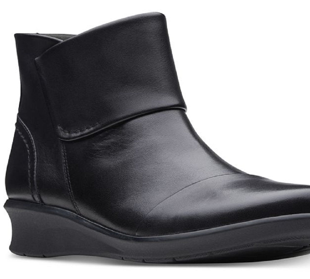 Botas de corrida femininas Clarks Hope, pretas, tamanho 7 M
