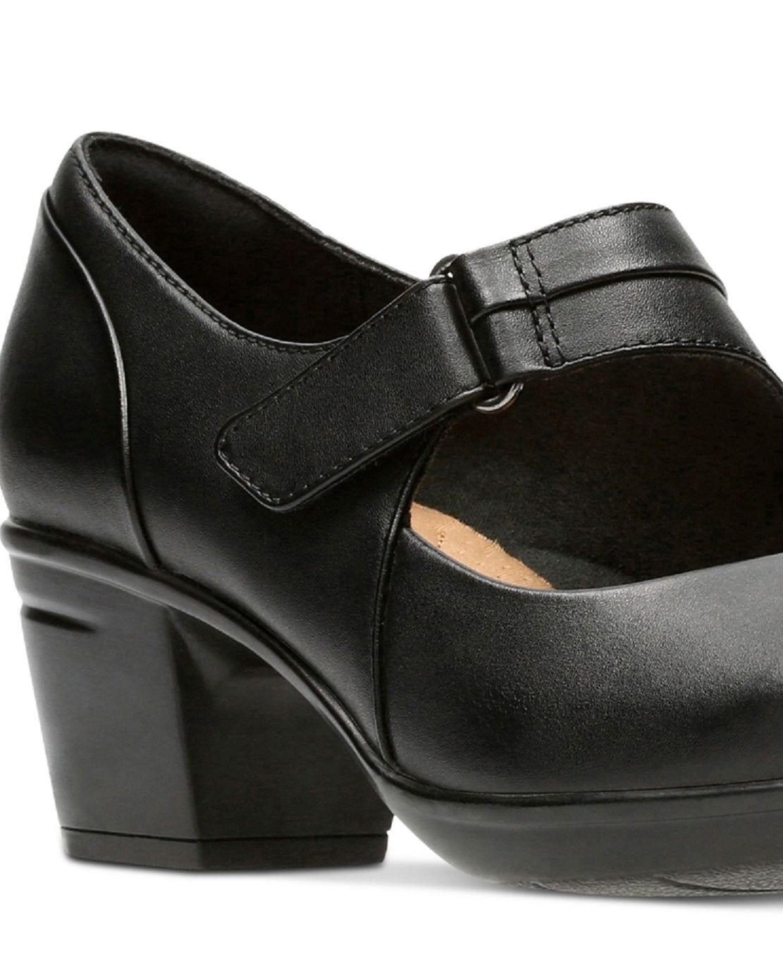 Clarks Emslie Lulin Mary Jane Scarpin Feminino Preto Tamanho 6,5 W
