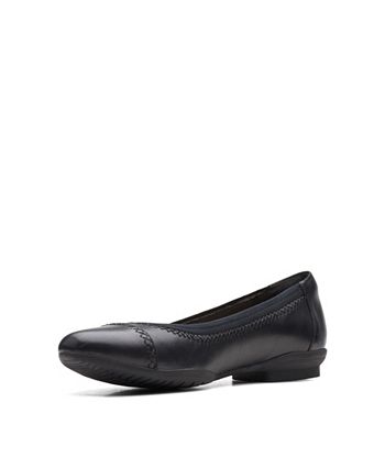 Clarks Coleção Feminina Sara Bay Flats Pretas Tamanho 8,5 M