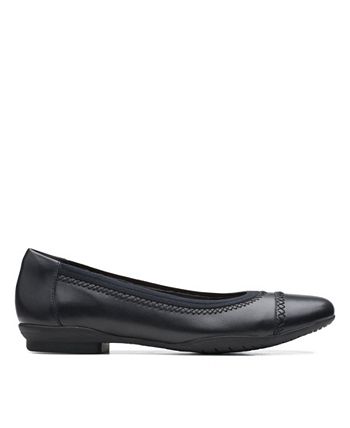 Clarks Coleção Feminina Sara Bay Flats Pretas Tamanho 8,5 M