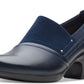 Sapatos Clarks Emily Step da coleção feminina, azul, tamanho 7,5 M