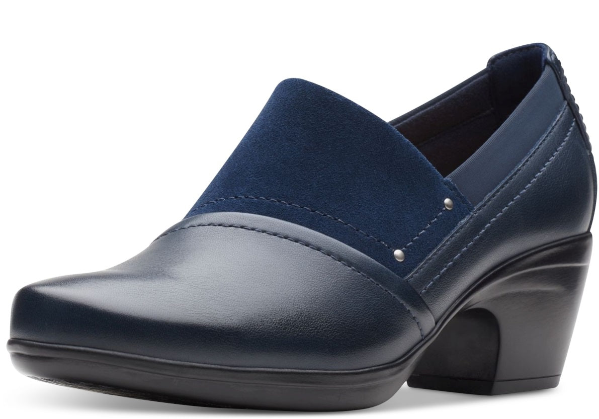 Sapatos Clarks Emily Step da coleção feminina, azul, tamanho 7,5 M
