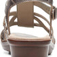 Sandália Clarks Feminina Pewter Metallic Loomis Katey Couro Cinza Tamanho 8,5 M