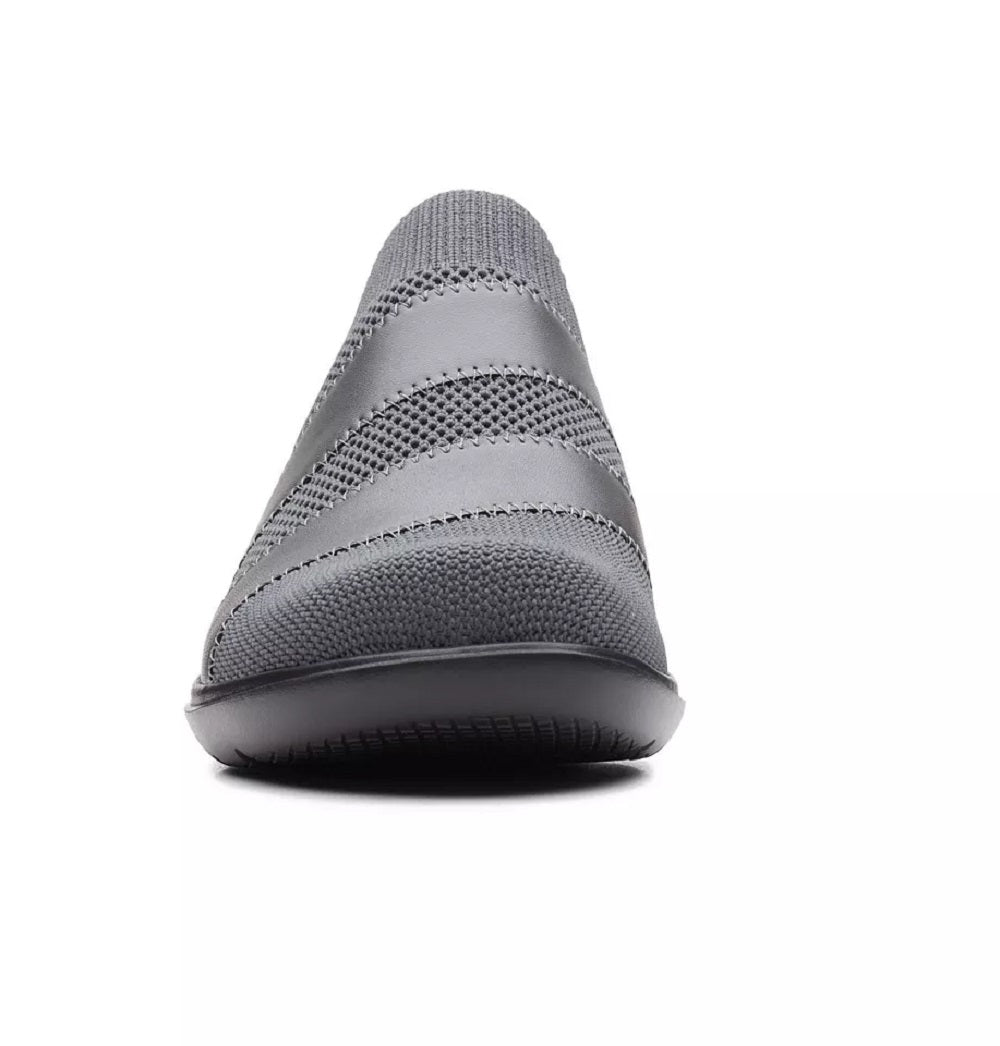Tênis Clarks Feminino Sashlyn Edge Slip On Cinza Tamanho 6,5 W
