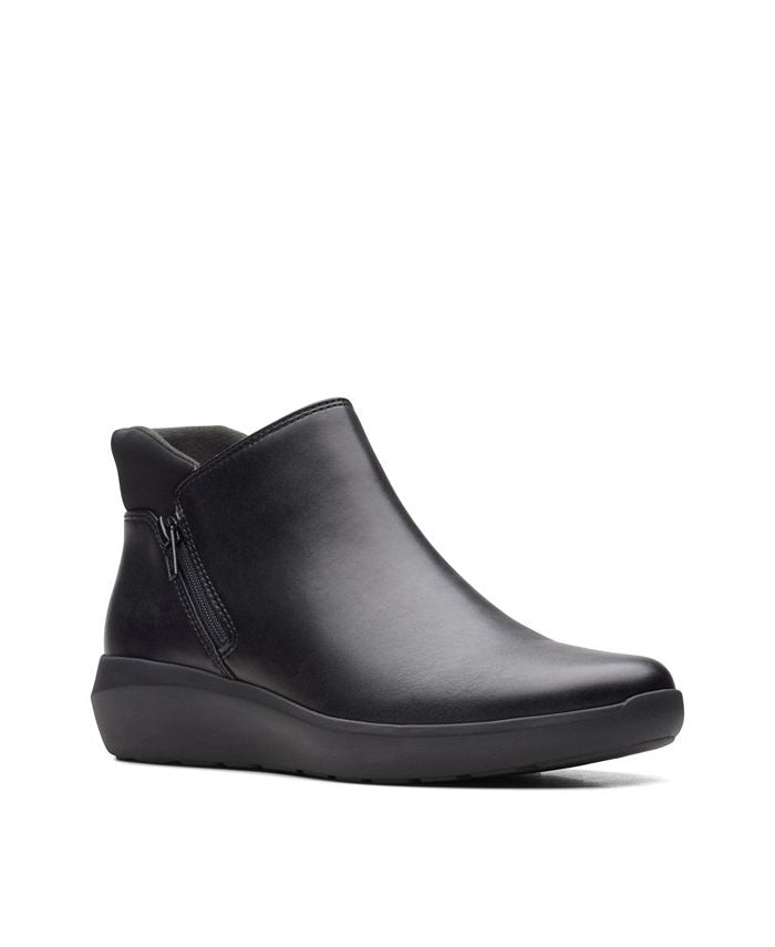 Botas femininas Clarks Kayleigh Mid pretas, tamanho 7 M