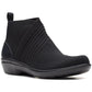 Botas femininas Clarks Sashlyn Mid, pretas, tamanho 7,5 M