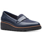 Clarks Coleção Feminina Sharon Gracie Mocassins Azuis Tamanho 6,5 M