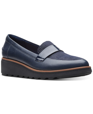 Clarks Women's Collection Sharon Gracie Loafers Shoes Blue Size 7.5 M
