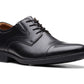 Sapatos Oxford Clarks Masculinos Whiddon Cap Toe Preto Tamanho 8,5 M