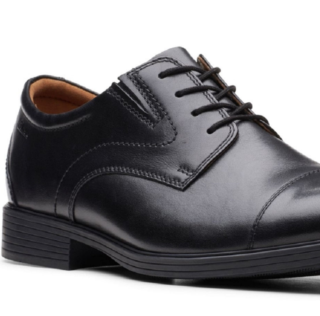 Sapatos Oxford Clarks Masculinos Whiddon Cap Toe Preto Tamanho 8,5 M