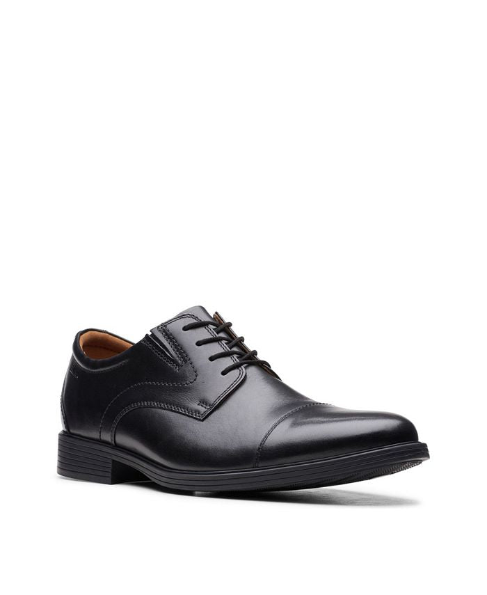 Sapatos Oxford Clarks Masculinos Whiddon Cap Toe Preto Tamanho 12 M