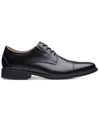 Sapatos Oxford Clarks Masculinos Whiddon Cap Toe Preto Tamanho 12 M