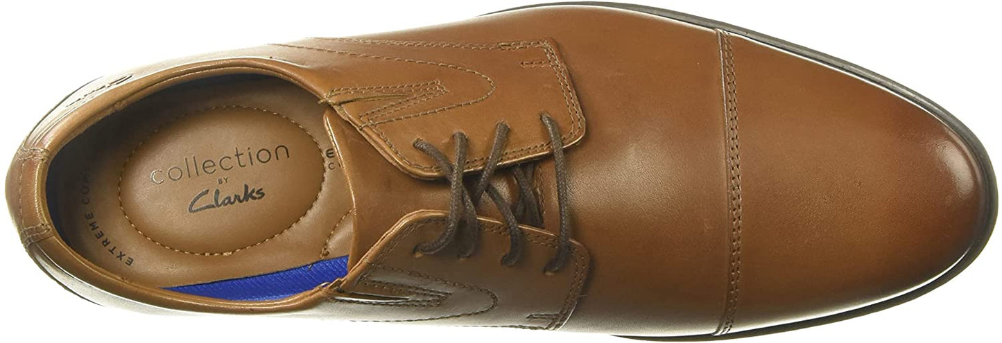 Sapatos Oxford Clarks Masculinos Whiddon Cap Toe Marrom Tamanho 12 M
