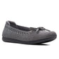 Clarks Cloudstepper Carly Hope Flats Feminino Cinza Tamanho 9 M