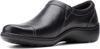 Clarks Women's Cora Giny Cushioned Zip Loafer Flats Black Size 8 M